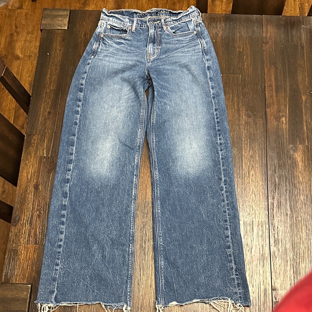 Classic Blue Wide-Leg Jeans